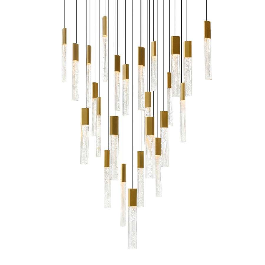 Greta 28" Chandelier, Brass