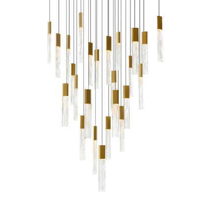 Greta 28" Chandelier, Brass