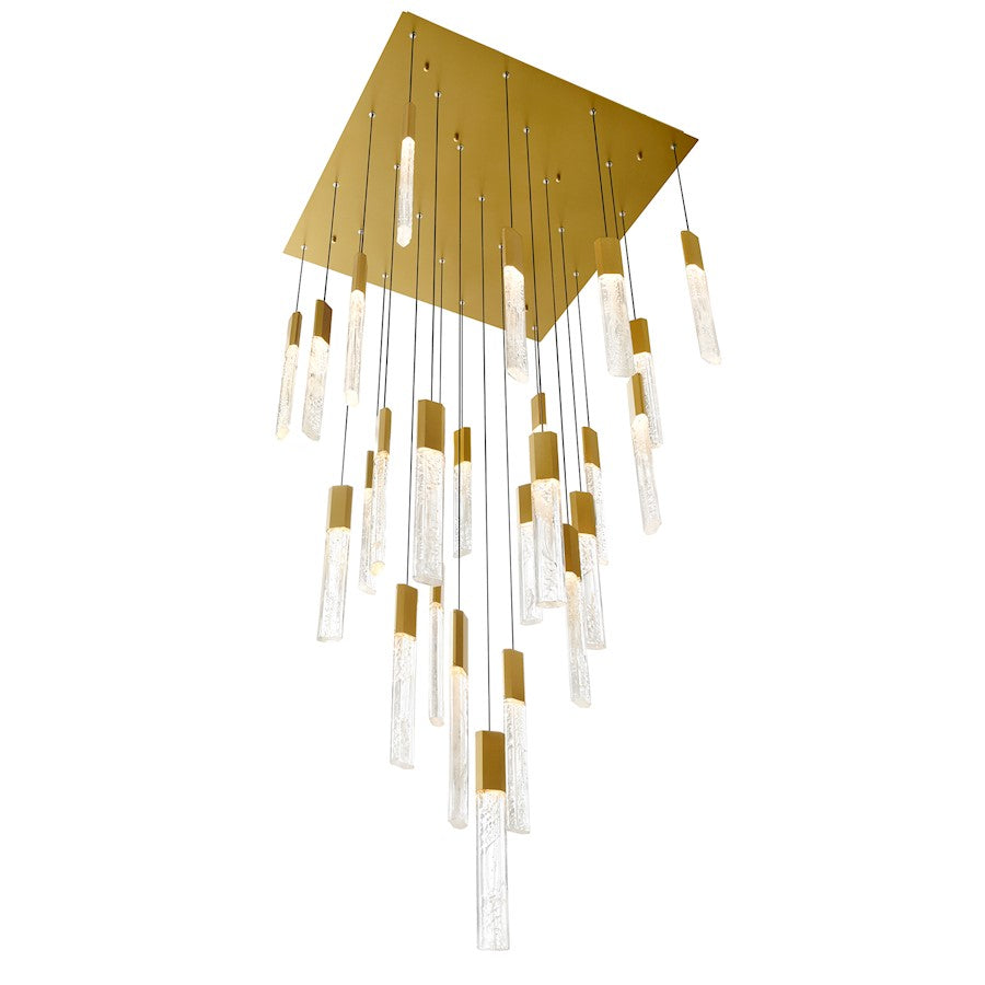 Greta 28" Chandelier, Brass