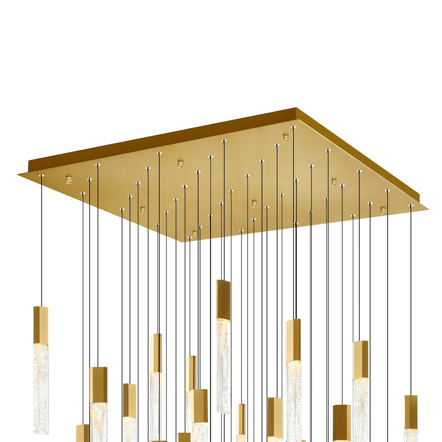 Greta 36" Chandelier, Brass