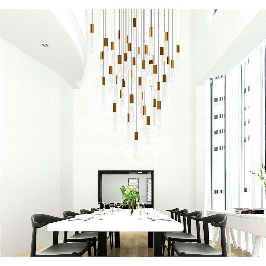 Greta 36" Chandelier, Brass