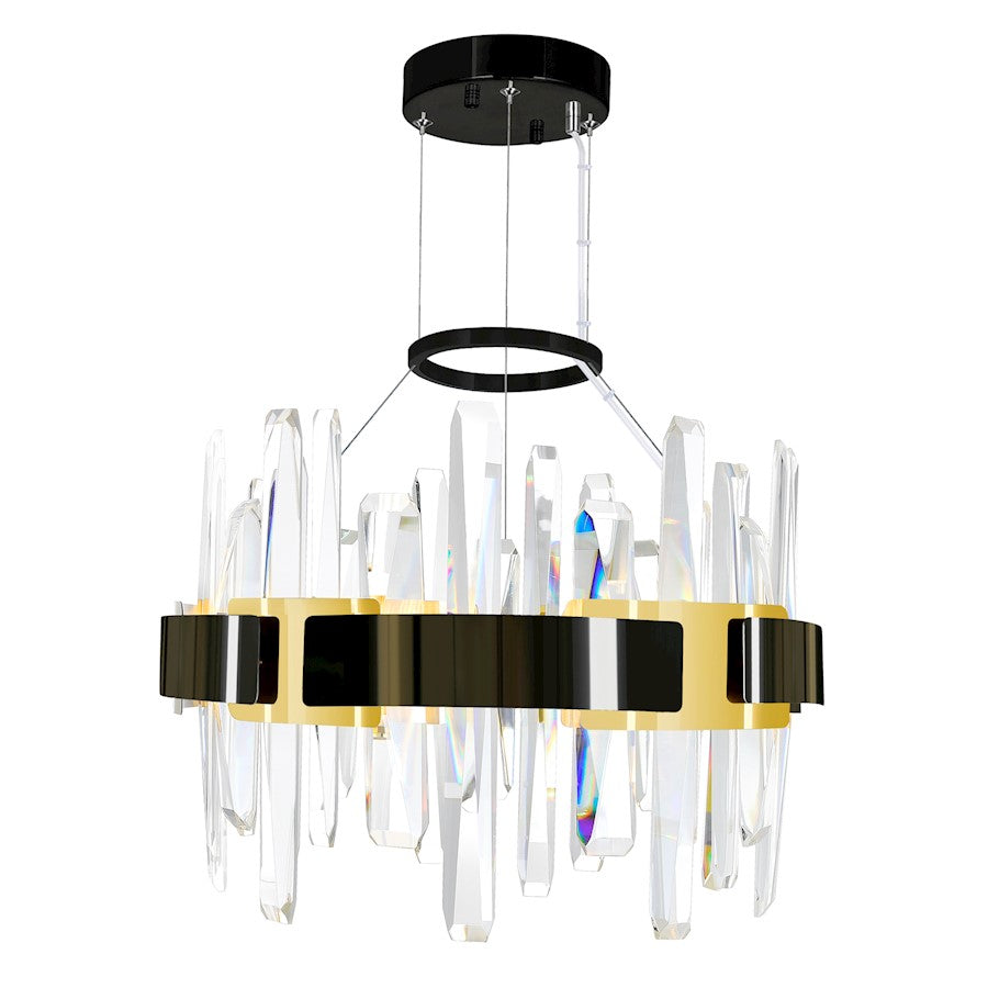 Aya 18" Chandelier, Pearl Black