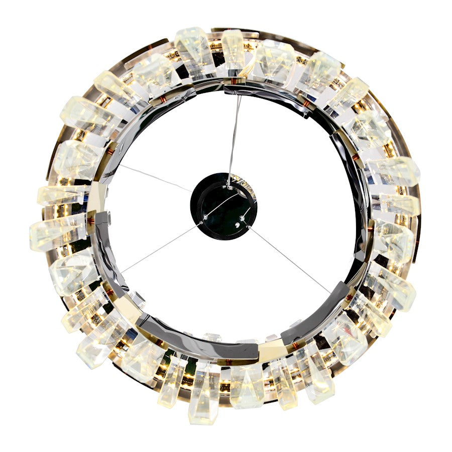 Aya 18" Chandelier, Pearl Black