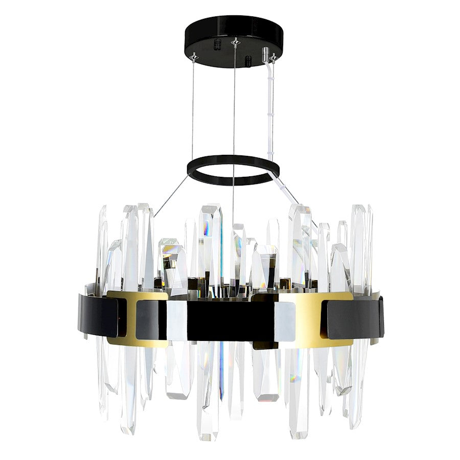 Aya 18" Chandelier, Pearl Black