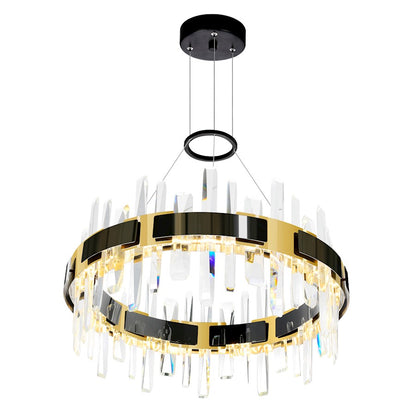 Aya 24" Chandelier, Pearl Black