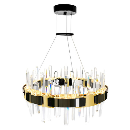 Aya 24" Chandelier, Pearl Black