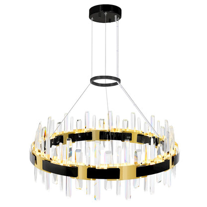 Aya 32" Chandelier, Pearl Black