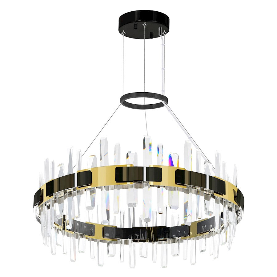 Aya 32" Chandelier, Pearl Black