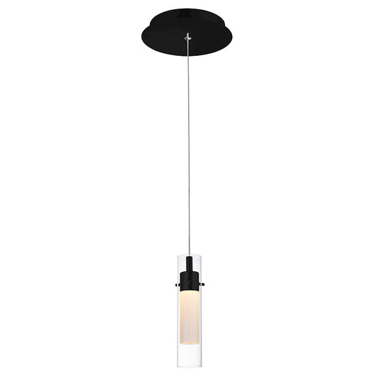 CWI Lighting Olinda Mini Pendant, Black/Clear - 1606P5-1-101