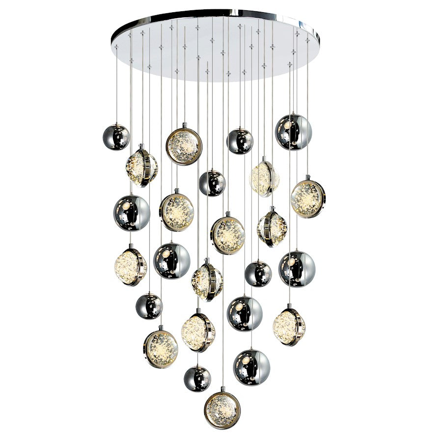 CWI Lighting Salvador 24" Chandelier, Polished Nickel - 1673P24-13-613