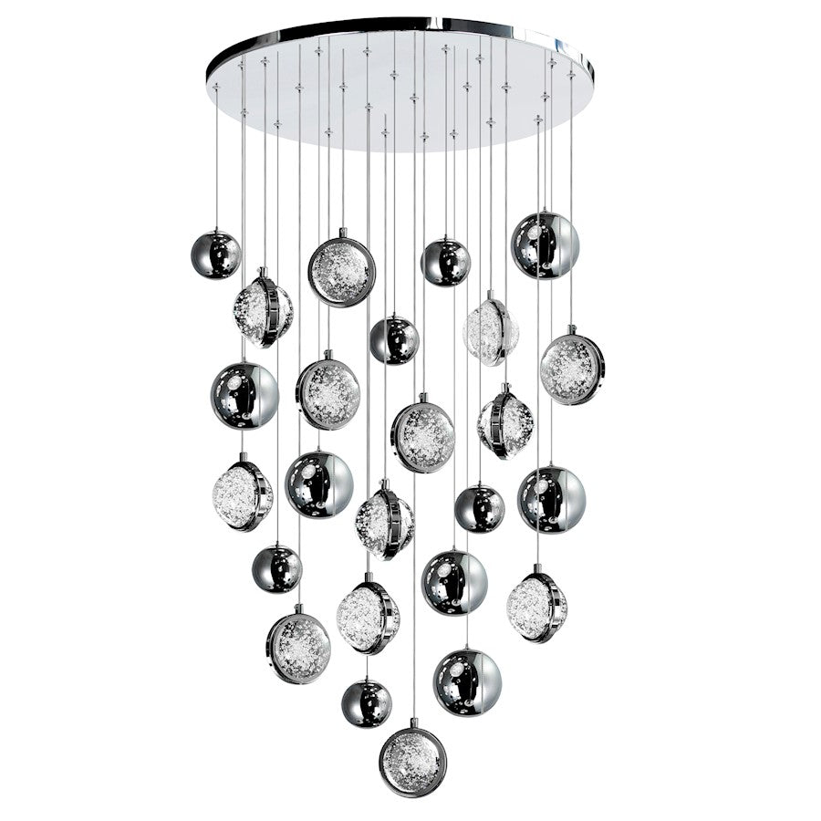 Salvador 24" Chandelier, Polished Nickel