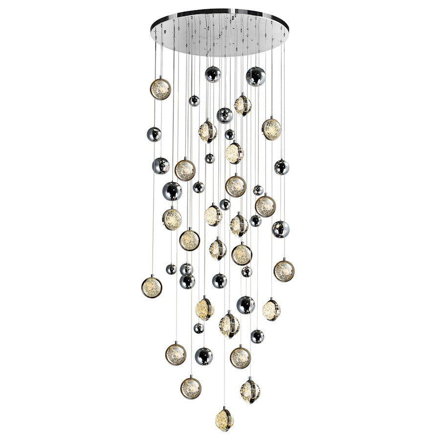 CWI Lighting Salvador 32" Chandelier, Polished Nickel - 1673P32-23-613