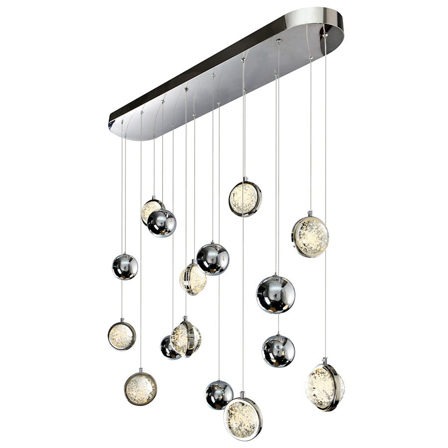 Salvador 40" Chandelier, Polished Nickel