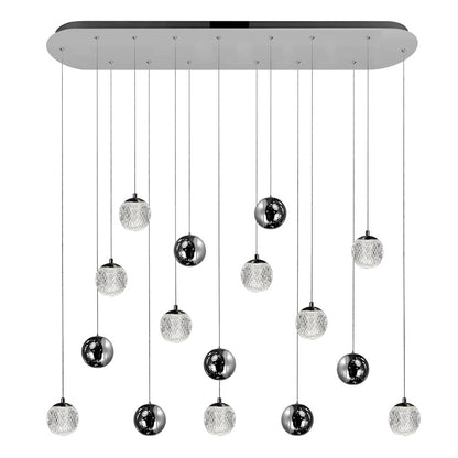 Siena 40" Chandelier, Chrome