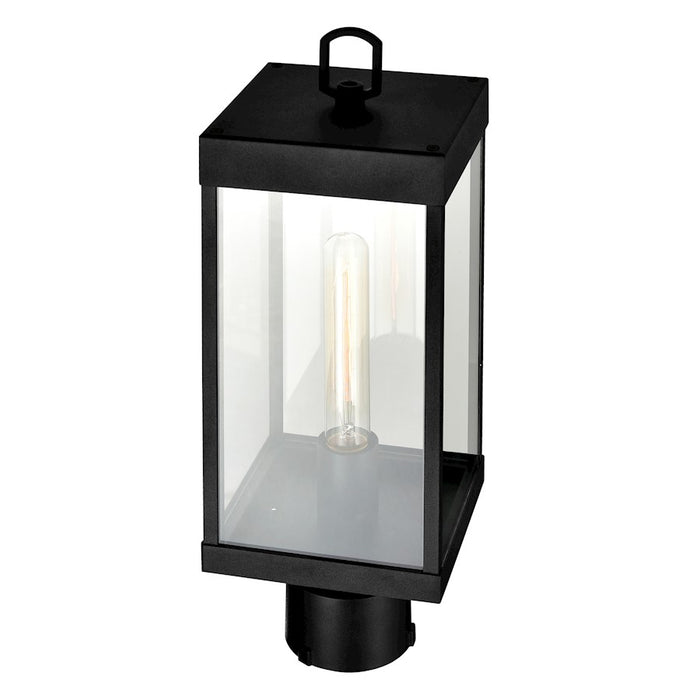 CWI Lighting Windsor 1 Light Outdoor Lantern Head, Black/Clear