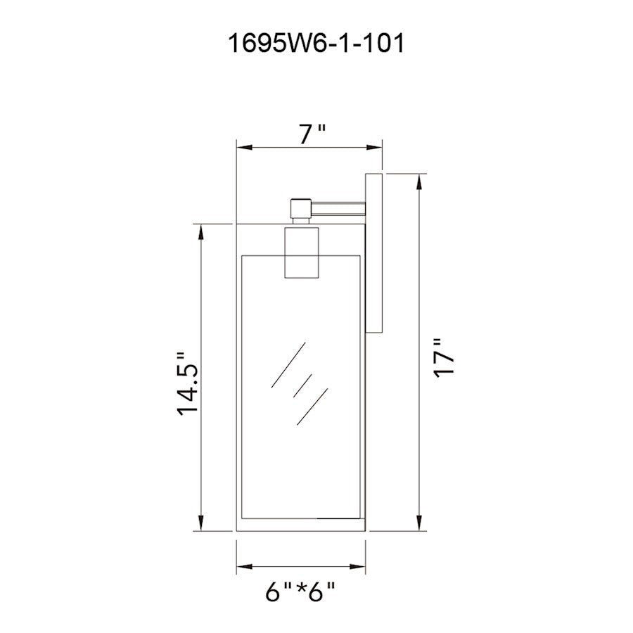 1 Light 6" Outdoor Wall Sconce