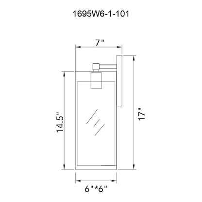 1 Light 6" Outdoor Wall Sconce