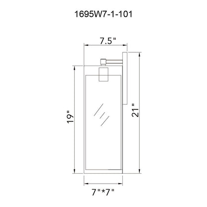 1 Light Outdoor 7" Wall Sconce