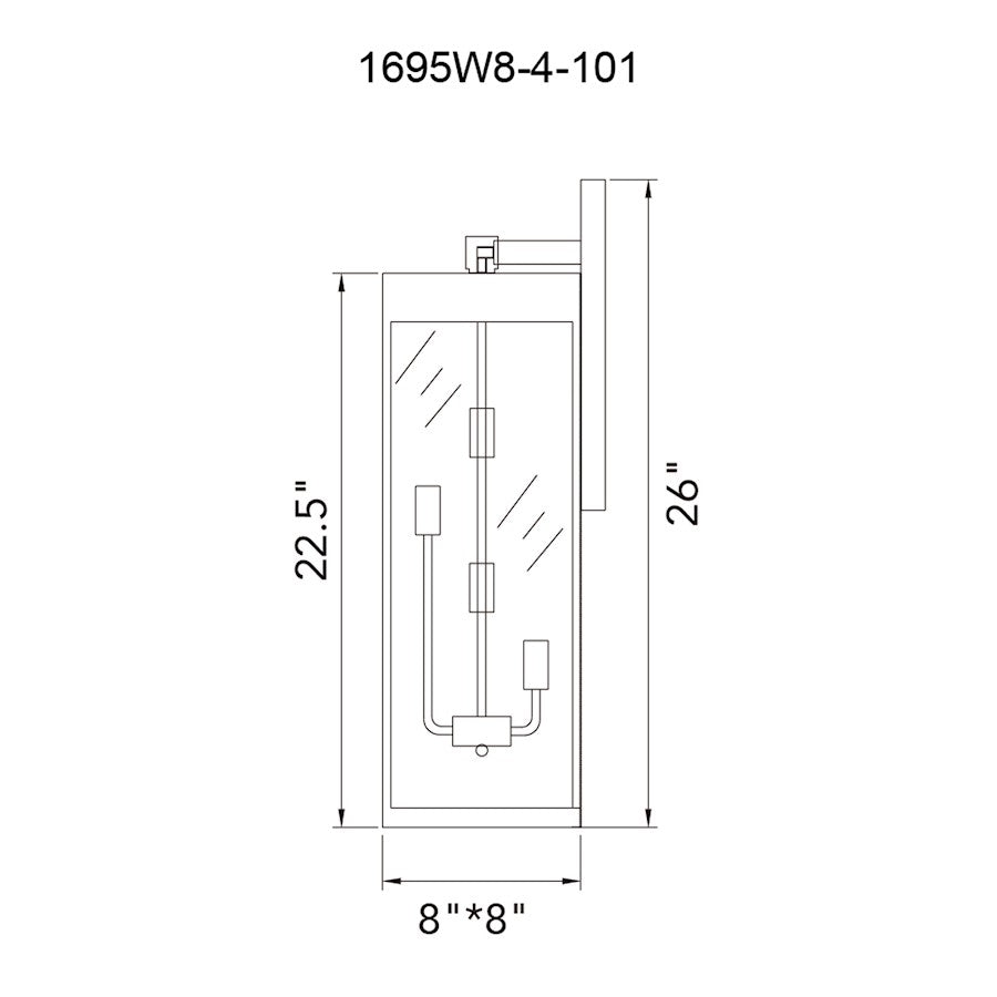 4 Light Outdoor Wall Sconce