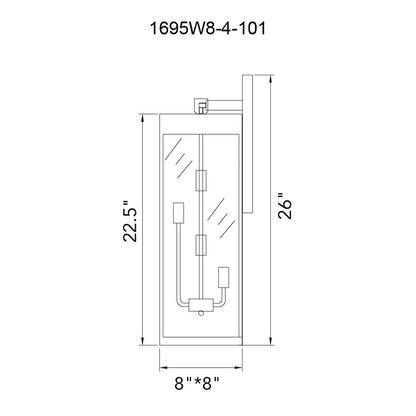 4 Light Outdoor Wall Sconce