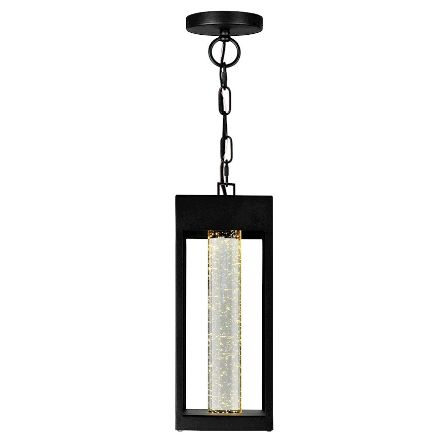 CWI Lighting Rochester Outdoor Ceiling Light, Black/Clear