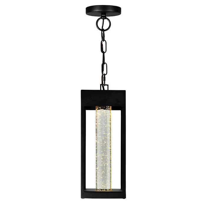 CWI Lighting Rochester Outdoor Ceiling Light, Black/Clear
