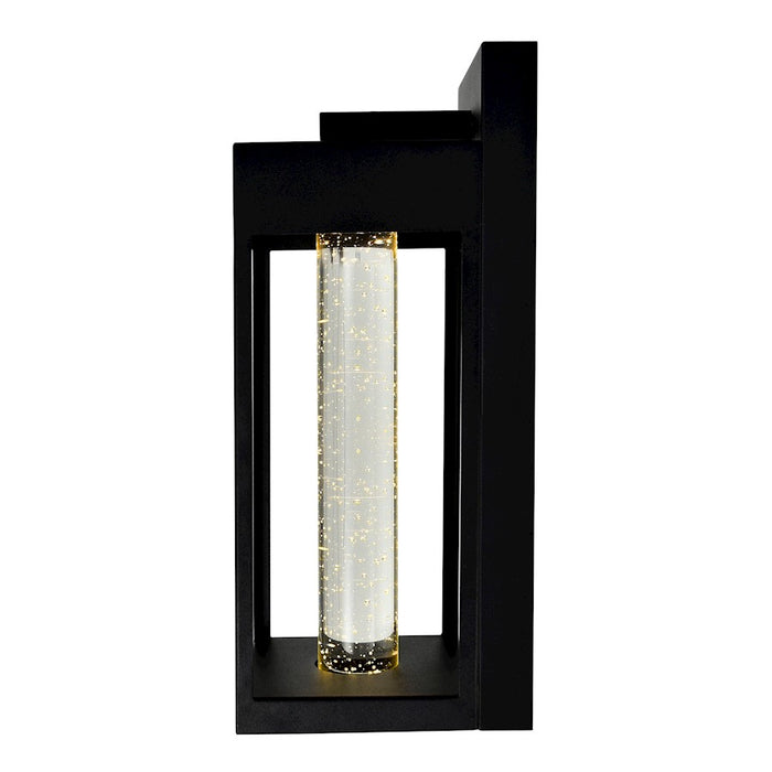 CWI Lighting Rochester 5" Outdoor Wall Light, Black/Clear