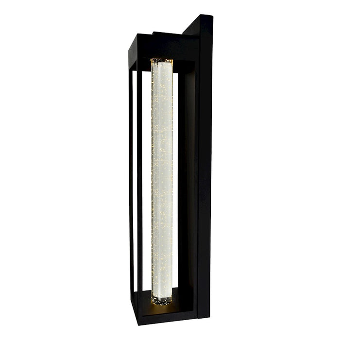 CWI Lighting Rochester Outdoor Wall Light, Black/Clear