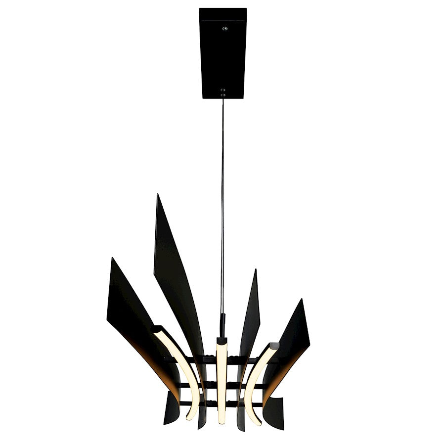 50" Chandelier, Black