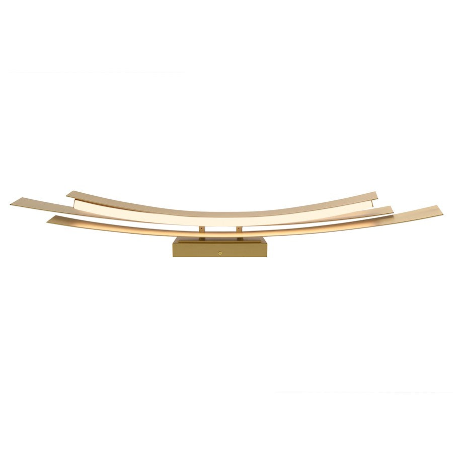 Integrated LED 24" Bathroom Vanity Light, Brass