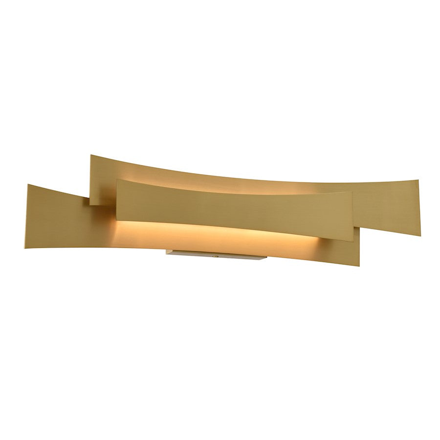 Integrated LED 24" Bathroom Vanity Light, Brass