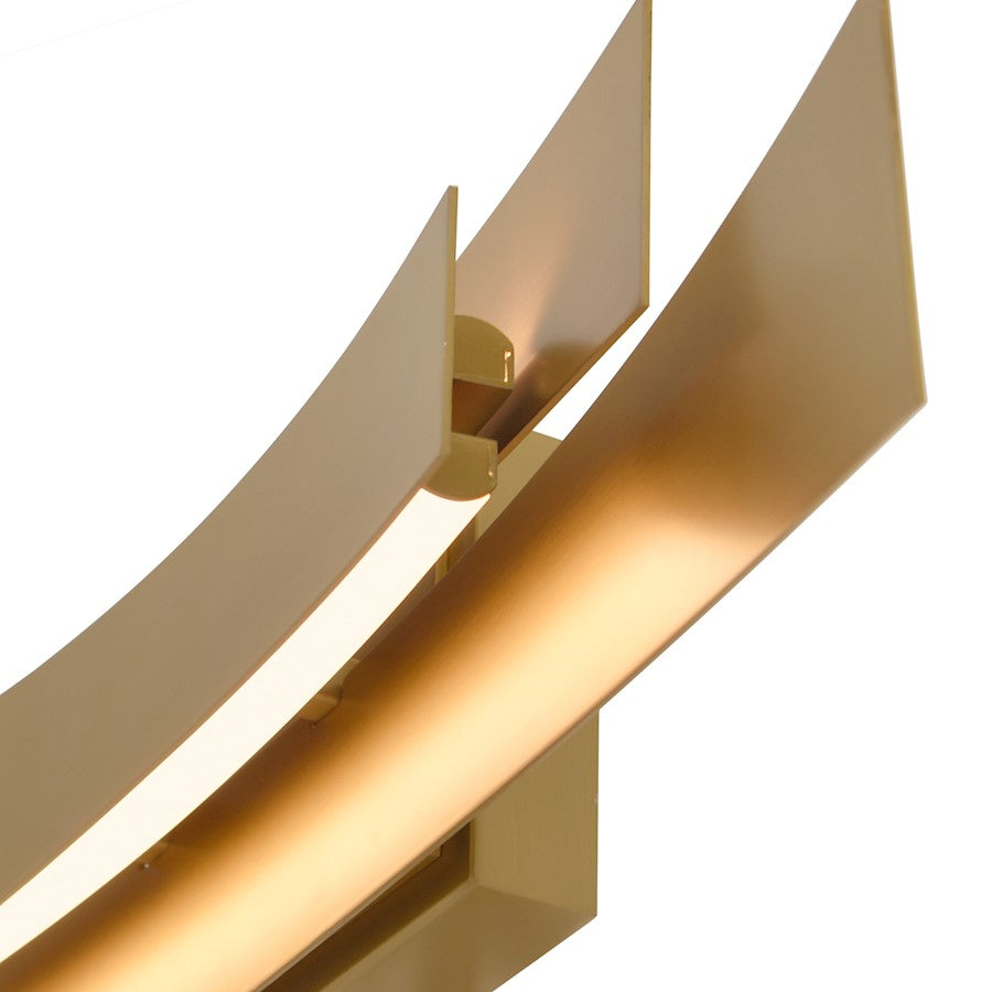 Integrated LED 24" Bathroom Vanity Light, Brass