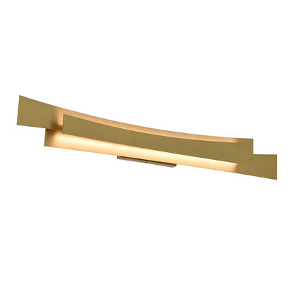 Integrated LED 36" Bathroom Vanity Light, Brass