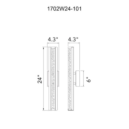 24" Outdoor Wall Sconce