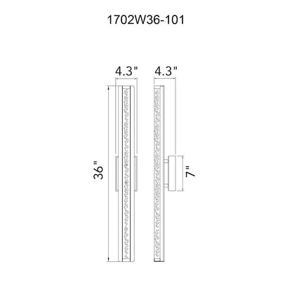 36" Outdoor Wall Sconce