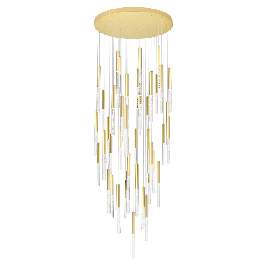 CWI Lighting Dragonswatch 32" Chandelier, Satin Gold - 1703P32-45-602