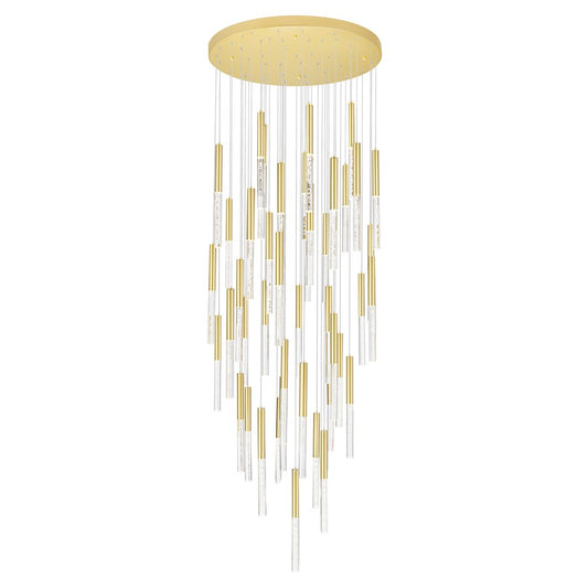 CWI Lighting Dragonswatch 32" Chandelier, Satin Gold - 1703P32-45-602