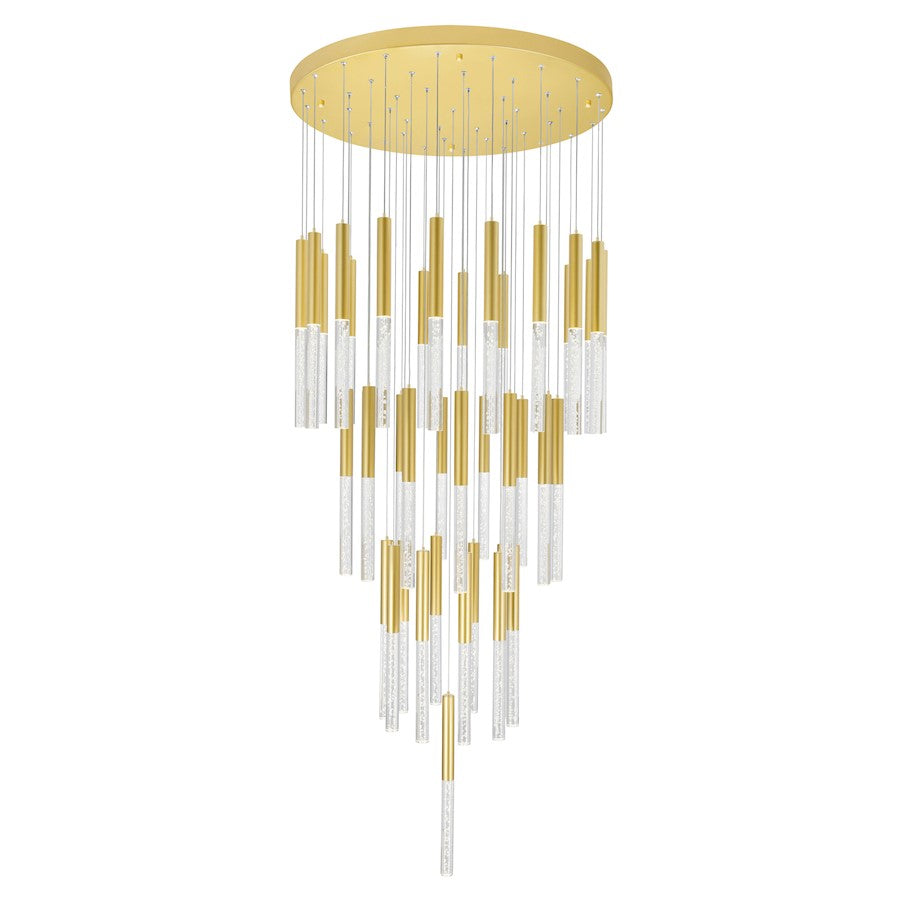 Dragonswatch 32" Chandelier, Satin Gold