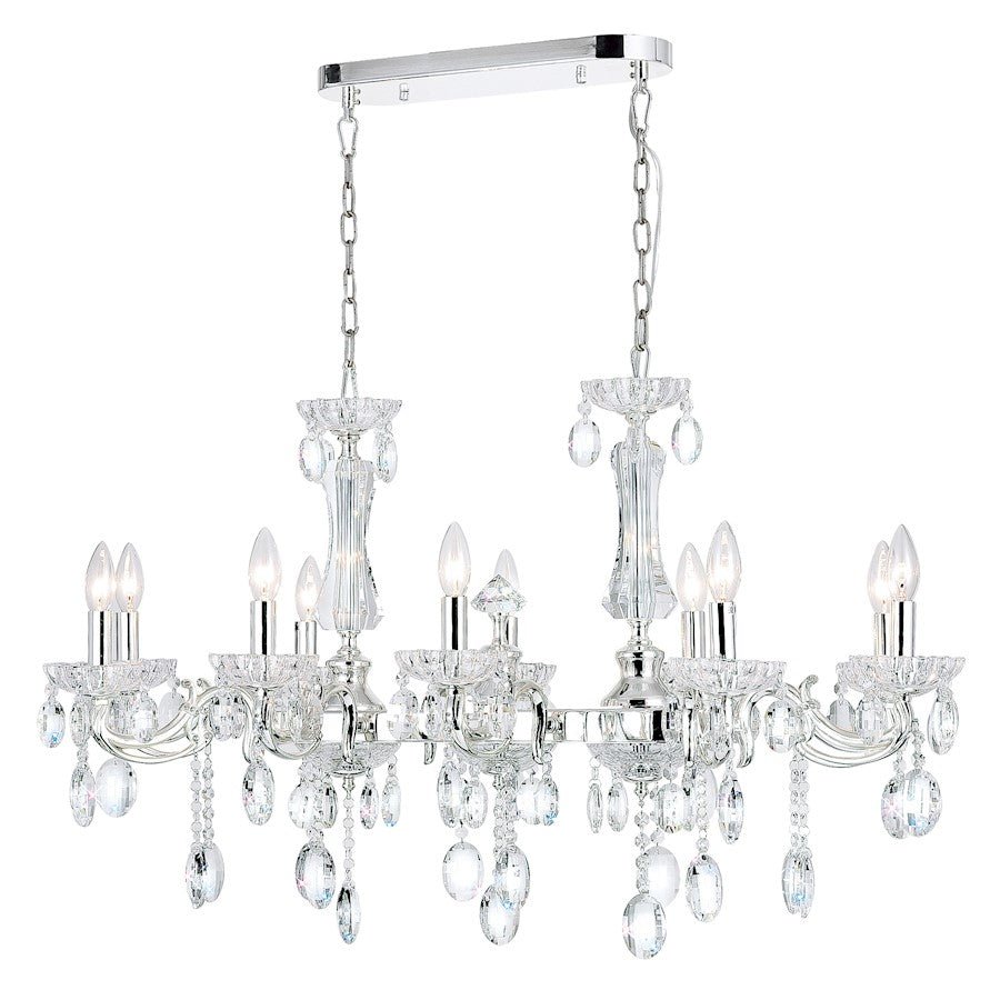 CWI Lighting Flawless 10 Light Up Chandelier, Chrome - 2016P37C-10