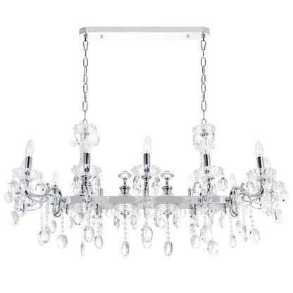 10 Light Up Chandelier, Chrome