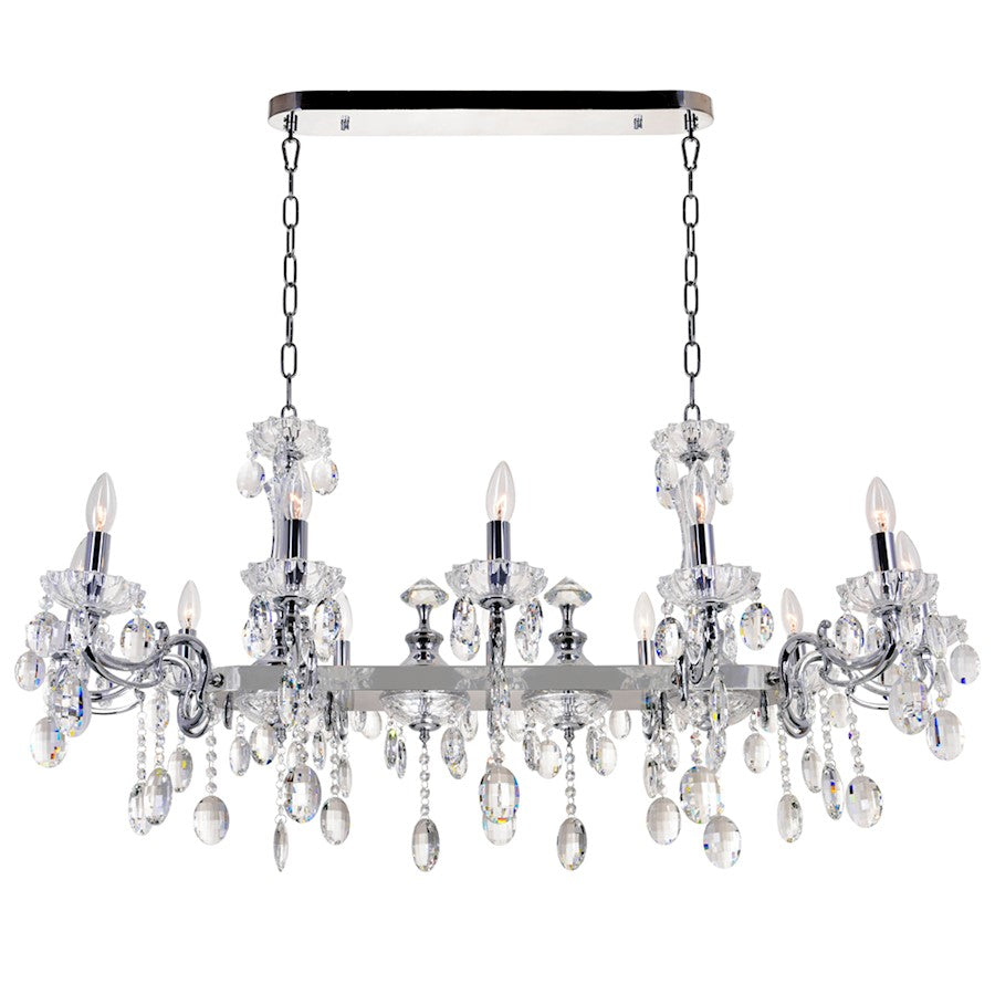 12 Light Up Chandelier, Chrome