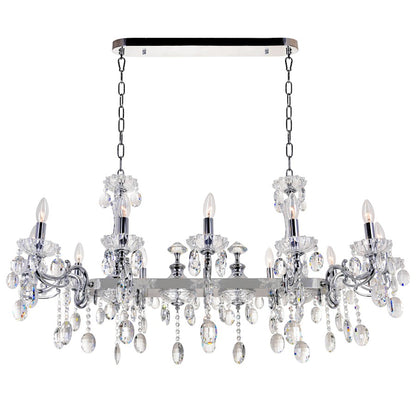 12 Light Up Chandelier, Chrome