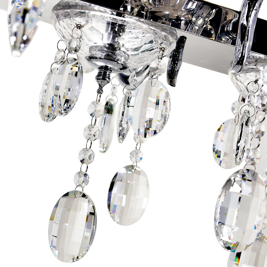 12 Light Up Chandelier, Chrome