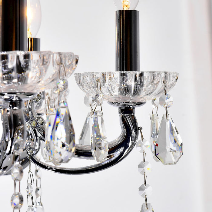 CWI Lighting Glorious 6 Light Up Chandelier, Chrome