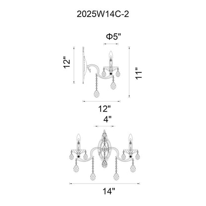 2 Light Wall Sconce