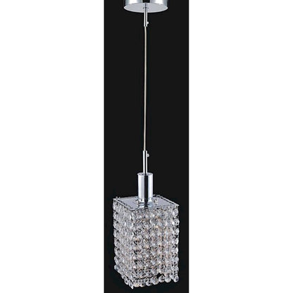 CWI Lighting Glitz 1 Light Down Mini Pendant, Chrome PRS - 4281P-R-SClearcrystal