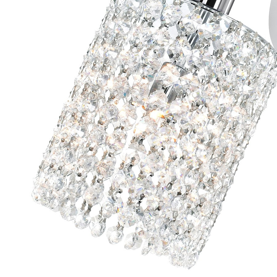 Glitz 1 Light Bathroom Vanity Light, Chrome RR