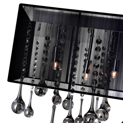 17 Light Drum Shade Chandelier, Chrome