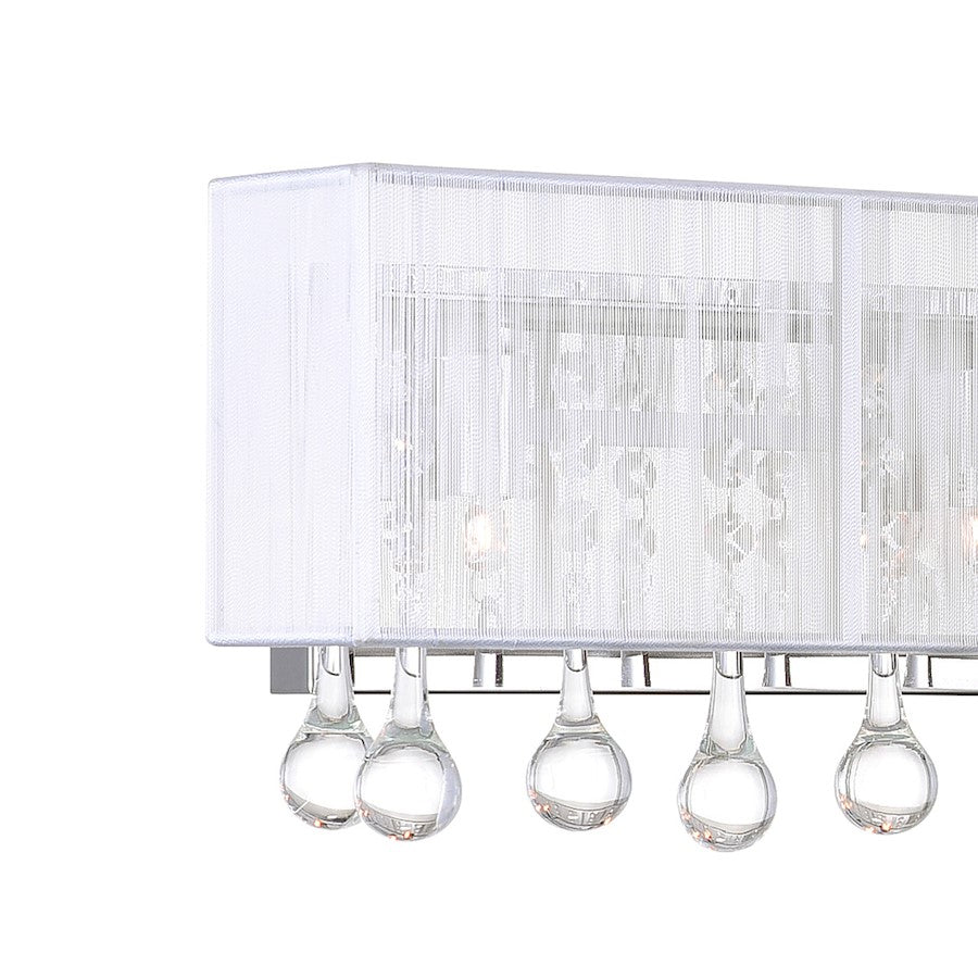 4 Light Bathroom Vanity Light, Chrome