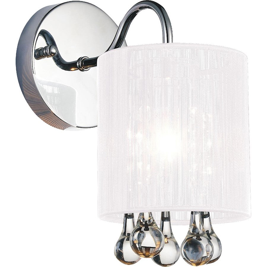 CWI Lighting Water Drop 1 Light Bathroom Sconce, Chrome - 5006W5C-1-W